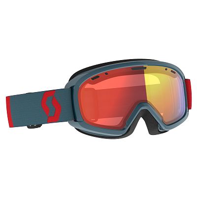 Превью Горнолыжная маска уменьшенного размера Маска горнолыжная SCOTT Junior Witty Neon Red/Aruba Green/Red Chrome (271826-7411312)